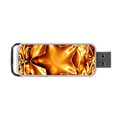 Elegant Gold Copper Shiny Elegant Christmas Star Portable USB Flash (Two Sides) from ZippyPress Front