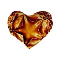 Elegant Gold Copper Shiny Elegant Christmas Star Standard 16  Premium Heart Shape Cushions from ZippyPress Back
