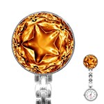 Elegant Gold Copper Shiny Elegant Christmas Star Stainless Steel Nurses Watch