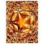 Elegant Gold Copper Shiny Elegant Christmas Star Drawstring Bag (Small)