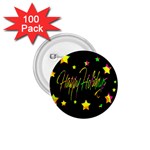 Happy Holidays 4 1.75  Buttons (100 pack) 