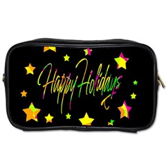 Happy Holidays 4 Toiletries Bags 2 Front