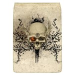 Awesome Skull With Flowers And Grunge Flap Covers (L) 