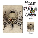 Awesome Skull With Flowers And Grunge Multi-purpose Cards (Rectangle) 