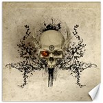 Awesome Skull With Flowers And Grunge Canvas 16  x 16  