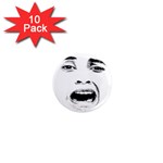 Scared Woman Expression 1  Mini Magnet (10 pack) 
