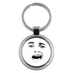 Scared Woman Expression Key Chains (Round) 