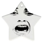 Scared Woman Expression Star Ornament (Two Sides) 