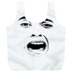 Scared Woman Expression Full Print Recycle Bags (L) 