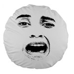 Scared Woman Expression Large 18  Premium Flano Round Cushions