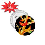 Orange moon tree 1.75  Buttons (10 pack)
