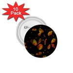 Floral abstraction 1.75  Buttons (10 pack)