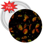 Floral abstraction 3  Buttons (10 pack) 