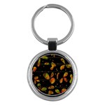 Floral abstraction Key Chains (Round) 