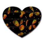 Floral abstraction Heart Mousepads