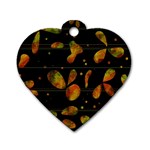 Floral abstraction Dog Tag Heart (One Side)