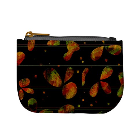 Floral abstraction Mini Coin Purses from ZippyPress Front