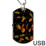 Floral abstraction Dog Tag USB Flash (One Side)