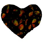 Floral abstraction Large 19  Premium Heart Shape Cushions