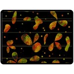 Floral abstraction Double Sided Fleece Blanket (Large) 