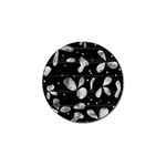 Black and white floral abstraction Golf Ball Marker (4 pack)