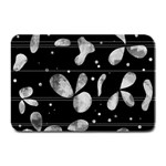 Black and white floral abstraction Plate Mats