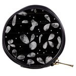 Black and white floral abstraction Mini Makeup Bags