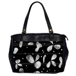 Black and white floral abstraction Office Handbags (2 Sides) 