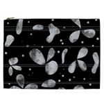 Black and white floral abstraction Cosmetic Bag (XXL) 
