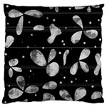 Black and white floral abstraction Standard Flano Cushion Case (Two Sides)