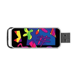 Colorful shapes Portable USB Flash (Two Sides) from ZippyPress Front