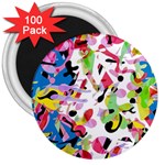Colorful pother 3  Magnets (100 pack)