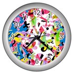 Colorful pother Wall Clocks (Silver) 