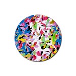 Colorful pother Rubber Coaster (Round) 
