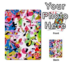Colorful pother Playing Cards 54 Designs  from ZippyPress Front - Heart10