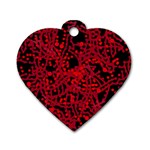 Red emotion Dog Tag Heart (One Side)