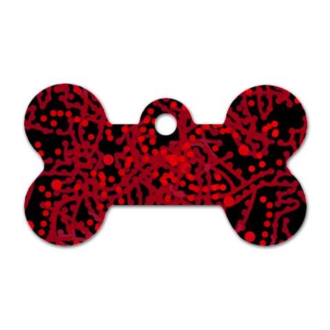 Red emotion Dog Tag Bone (Two Sides) from ZippyPress Front