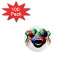 Futuristic Funny Monster Character Face 1  Mini Magnets (100 pack) 