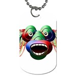 Futuristic Funny Monster Character Face Dog Tag (Two Sides)