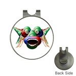 Futuristic Funny Monster Character Face Hat Clips with Golf Markers