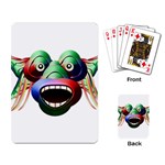 Futuristic Funny Monster Character Face Playing Card