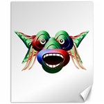 Futuristic Funny Monster Character Face Canvas 11  x 14  