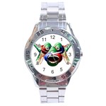 Futuristic Funny Monster Character Face Stainless Steel Analogue Watch