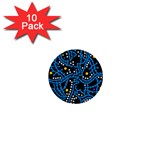 Blue fantasy 1  Mini Buttons (10 pack) 