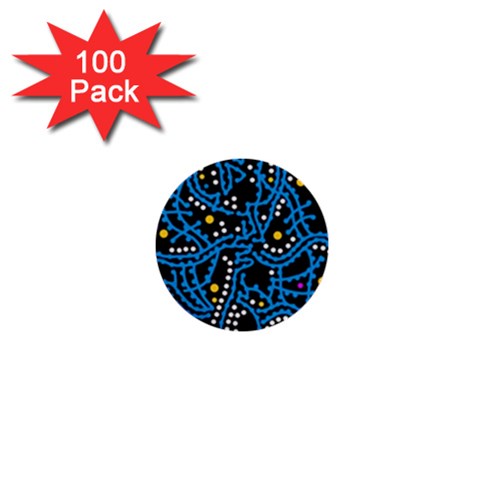 Blue fantasy 1  Mini Buttons (100 pack)  from ZippyPress Front