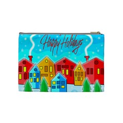 Christmas magical landscape  Cosmetic Bag (Medium)  from ZippyPress Back