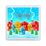 Christmas magical landscape  Memory Card Reader (Square) 