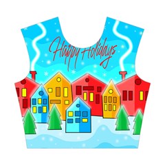 Christmas magical landscape  Cotton Crop Top from ZippyPress Front