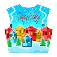Christmas magical landscape  Cotton Crop Top from ZippyPress Back