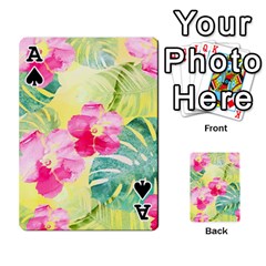 Ace Tropical Dream Hibiscus Pattern Playing Cards 54 Designs  from ZippyPress Front - SpadeA